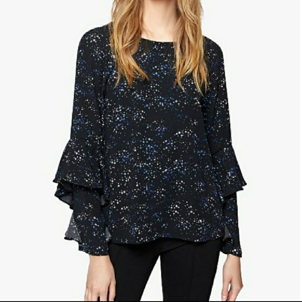 Sanctuary black long ruffle sleeves size M